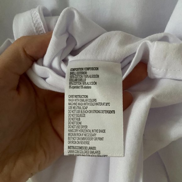 U.S. Polo ASSN. White V-Neck Men's Long Sleeve Shirt (Medium) - Picture 9 of 10